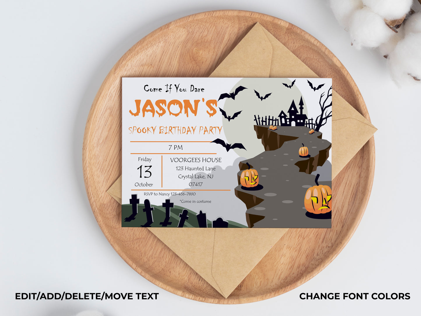 Halloween Haunted House Party Invitation Spooky Party