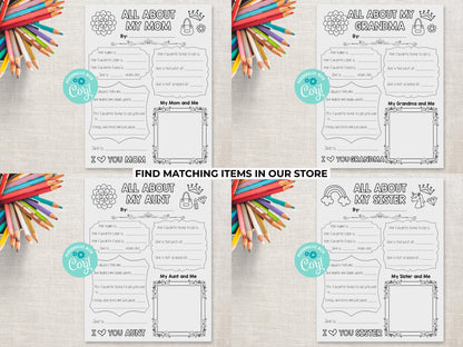 All About my Mum Printable - UK version