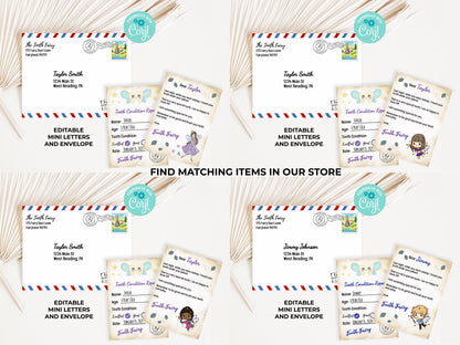 Tooth Fairy Editable Mini Letters and Envelope V11