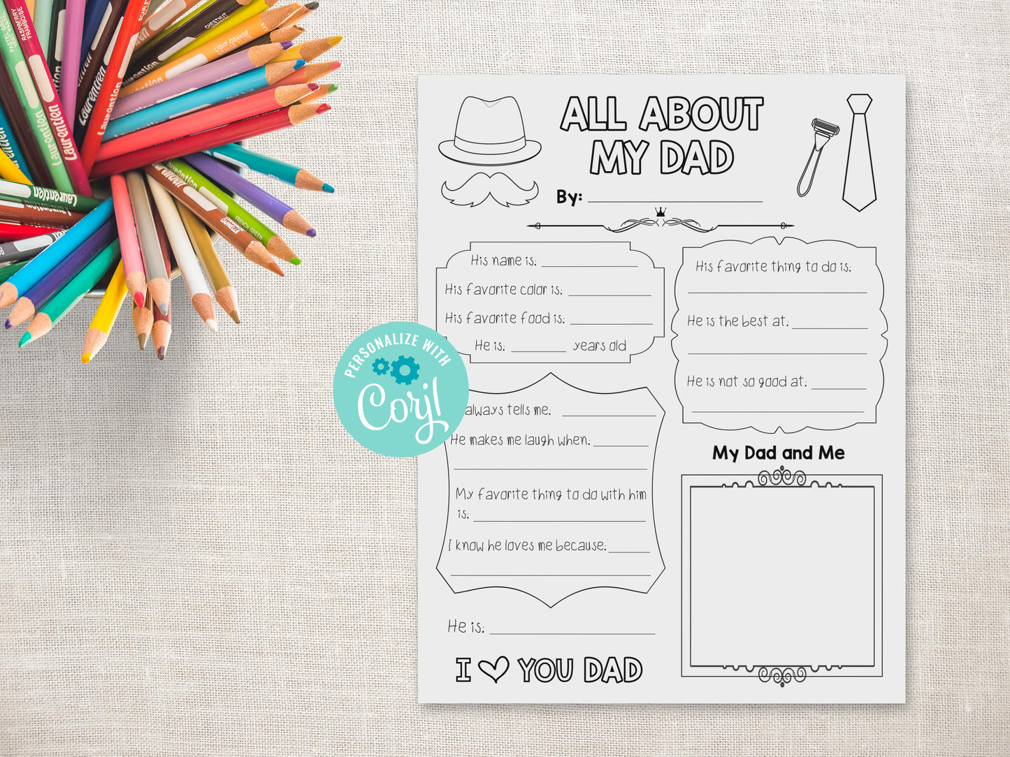 All About my Dad Printable - Father's Day Activity