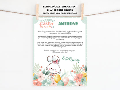 Personalized Letter from the Easter Bunny