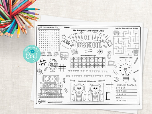 100th Day of School Activity Sheet