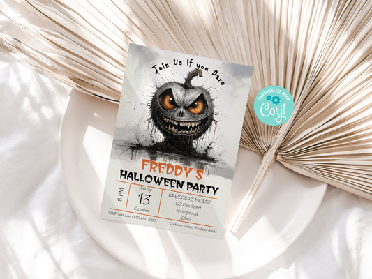 Halloween Creepy Party Invitation
