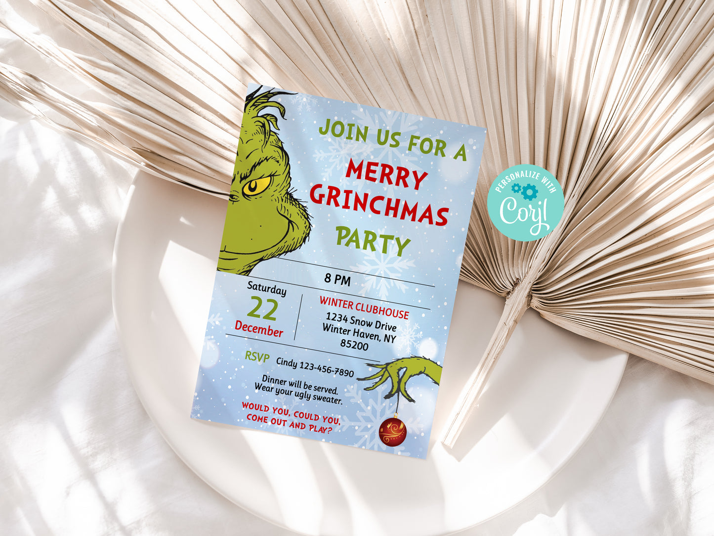 Merry Grinchmas Party Invitation 2