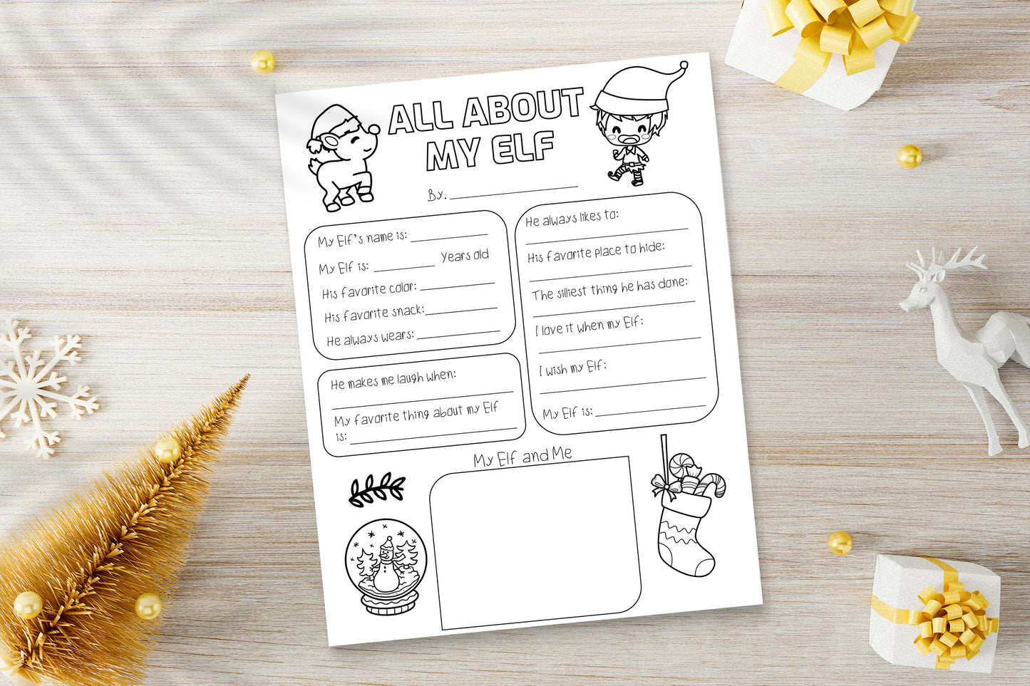 All About My Boy Elf Printable
