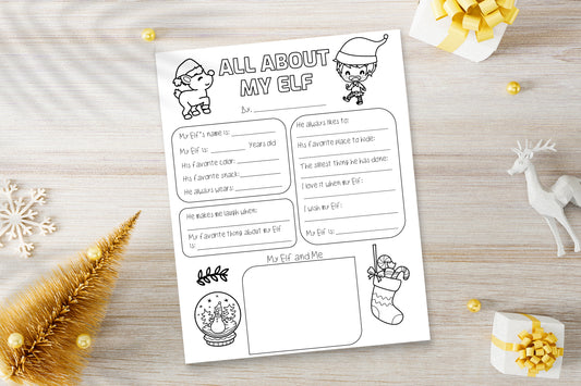 All About My Boy Elf Printable