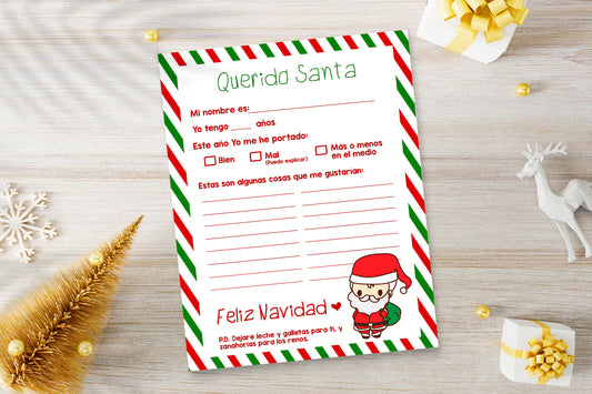Carta a Santa Claus en Español