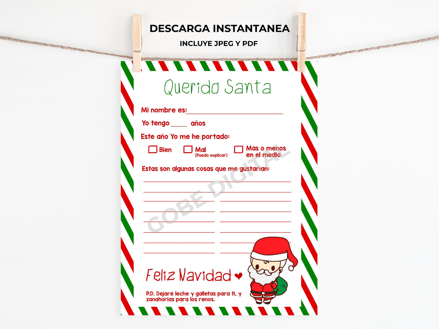 Carta a Santa Claus en Español