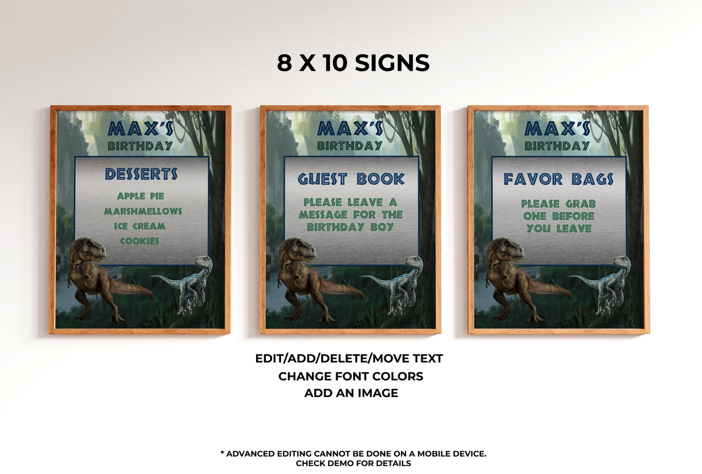 Jurassic Era Dinosaurs Signs