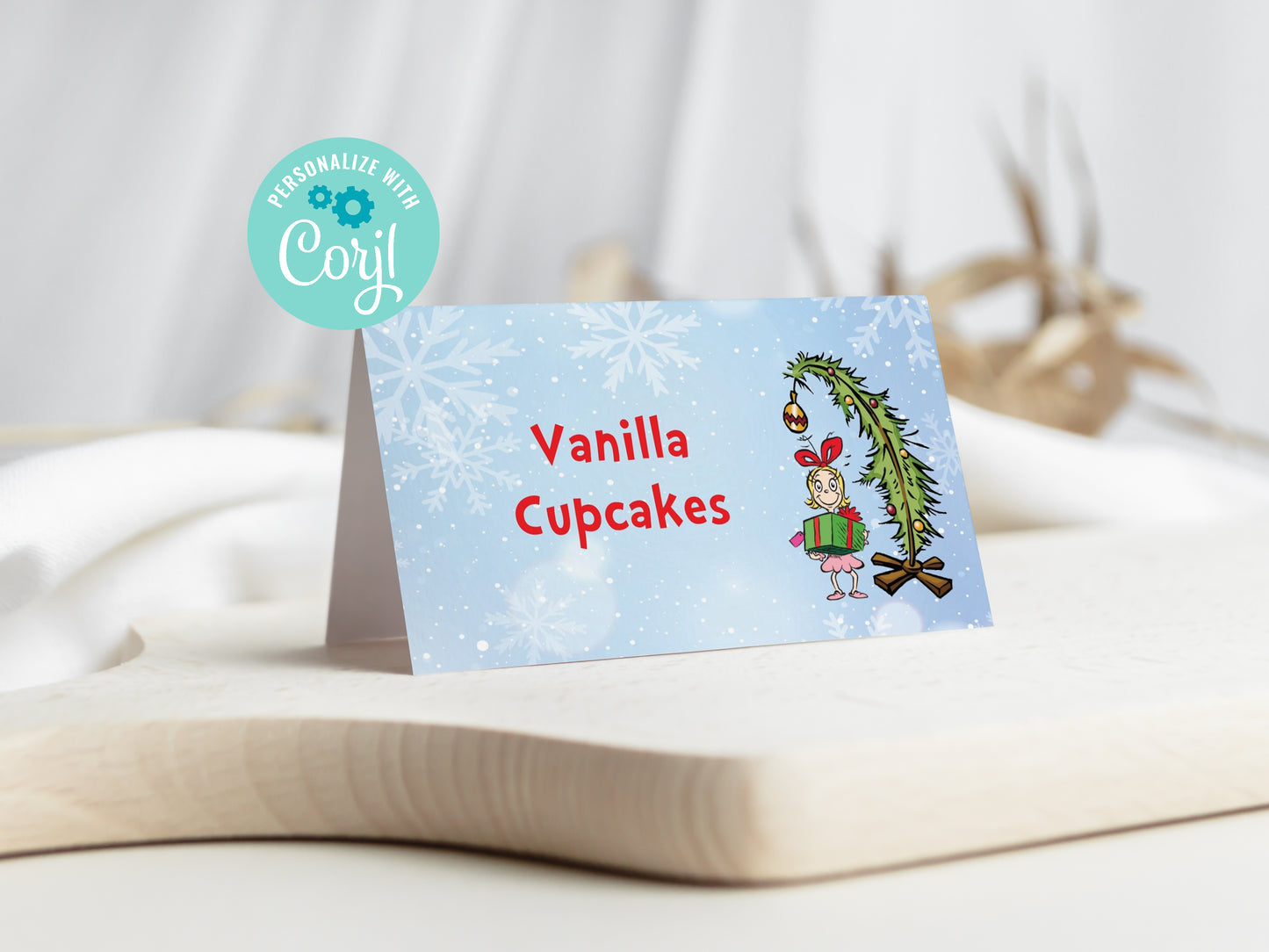 Merry Grinchmas Food Tent Labels Placecards 2