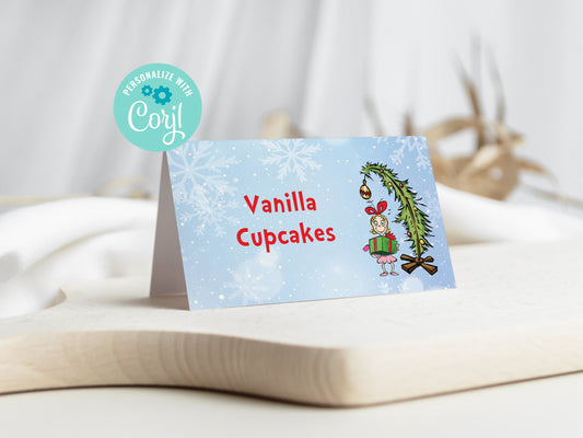 Merry Grinchmas Food Tent Labels Placecards 2