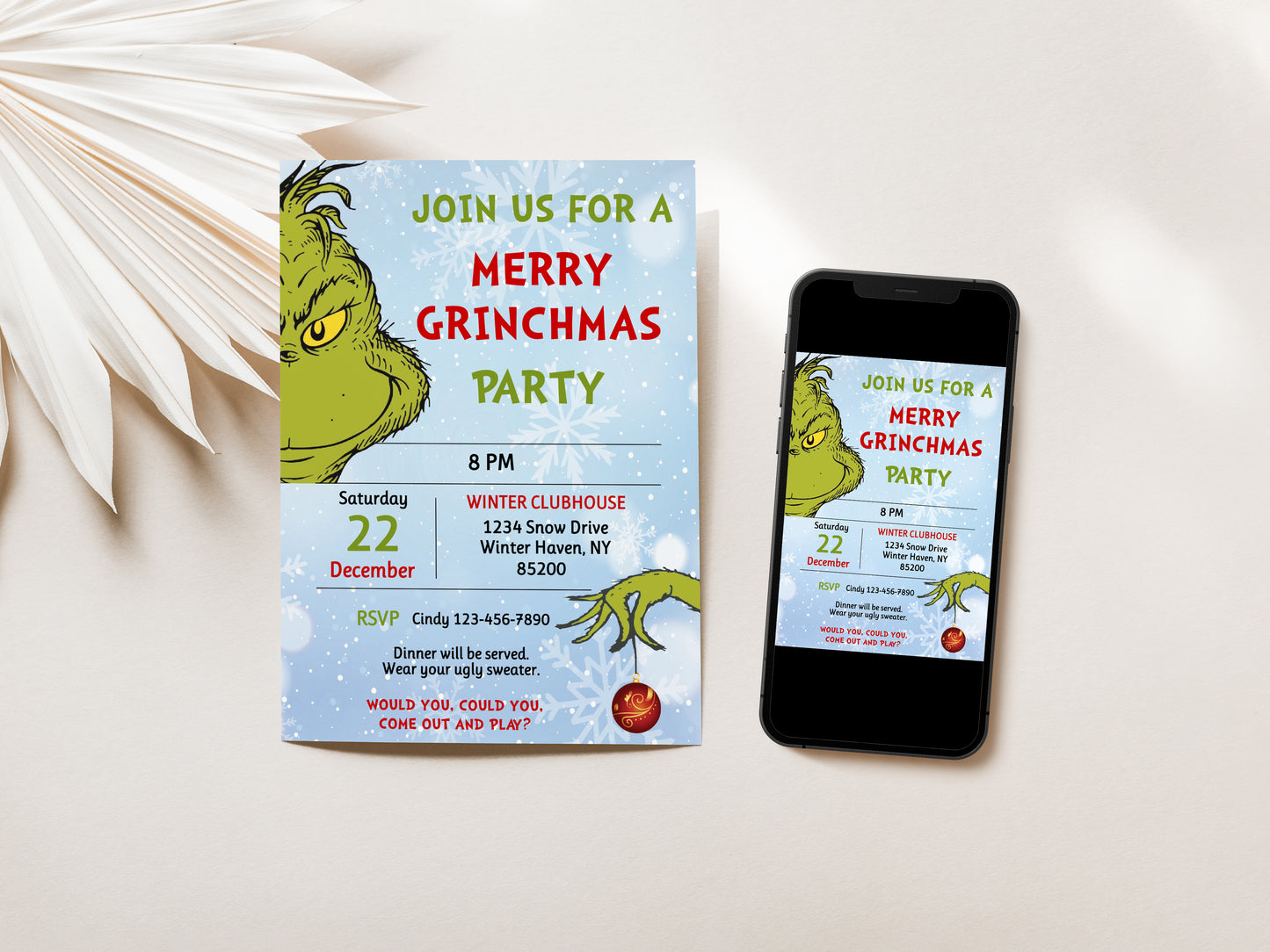 Merry Grinchmas Party Invitation 2