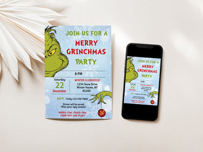 Merry Grinchmas Party Invitation 2
