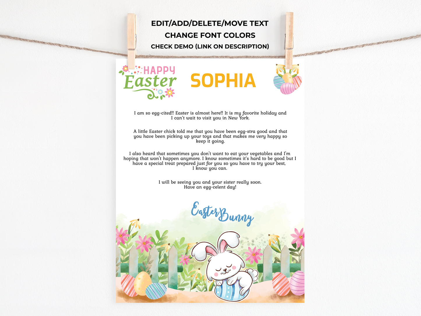 Personalized Letter from the Easter Bunny