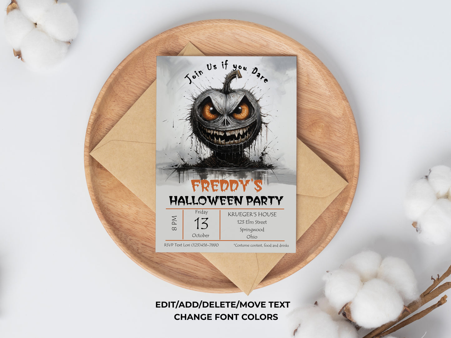 Halloween Creepy Party Invitation