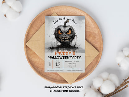 Halloween Creepy Party Invitation