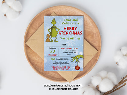 Merry Grinchmas Party Invitation 1