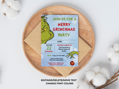 Merry Grinchmas Party Invitation 2