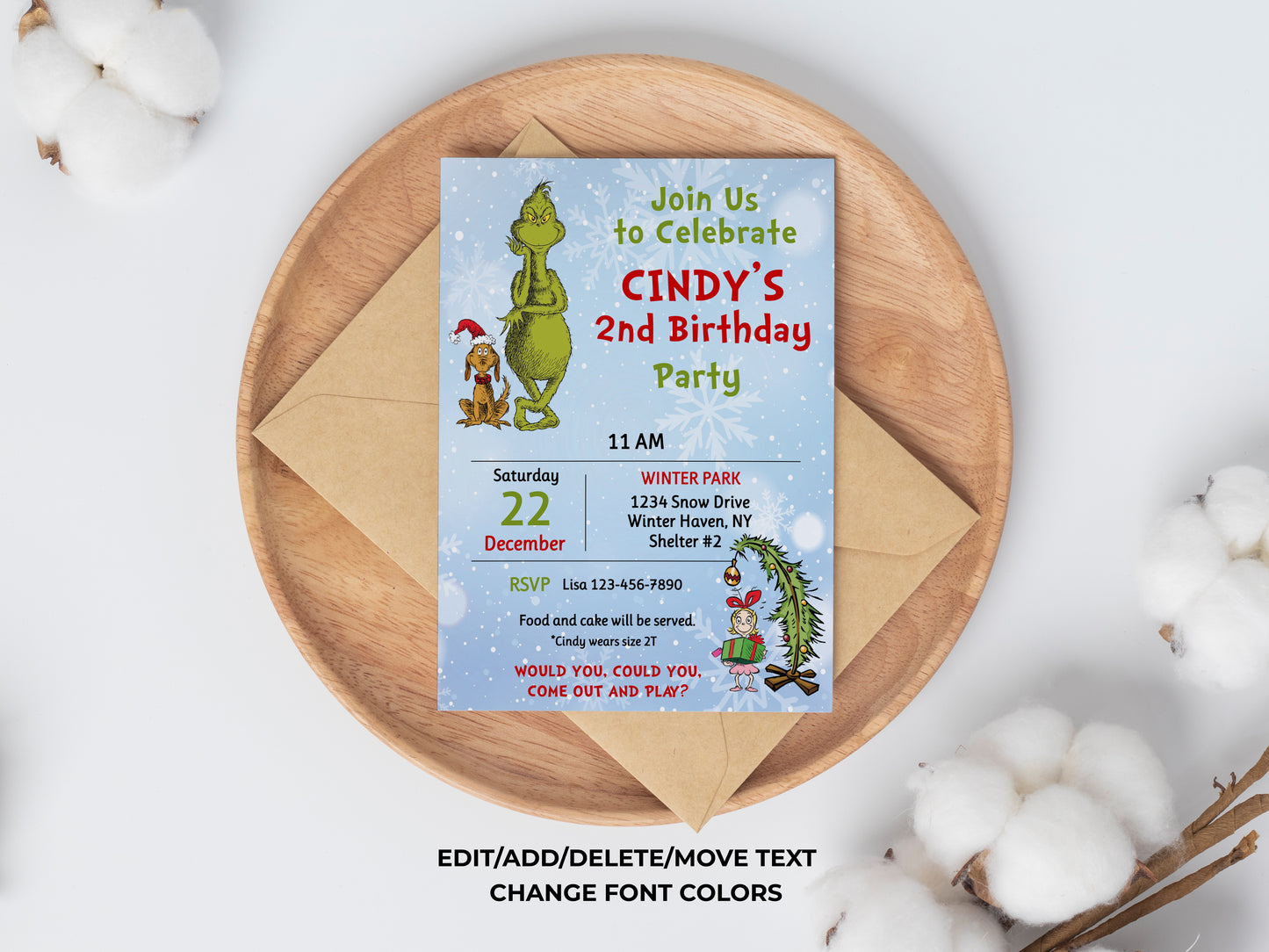 Merry Grinchmas Party Invitation 3