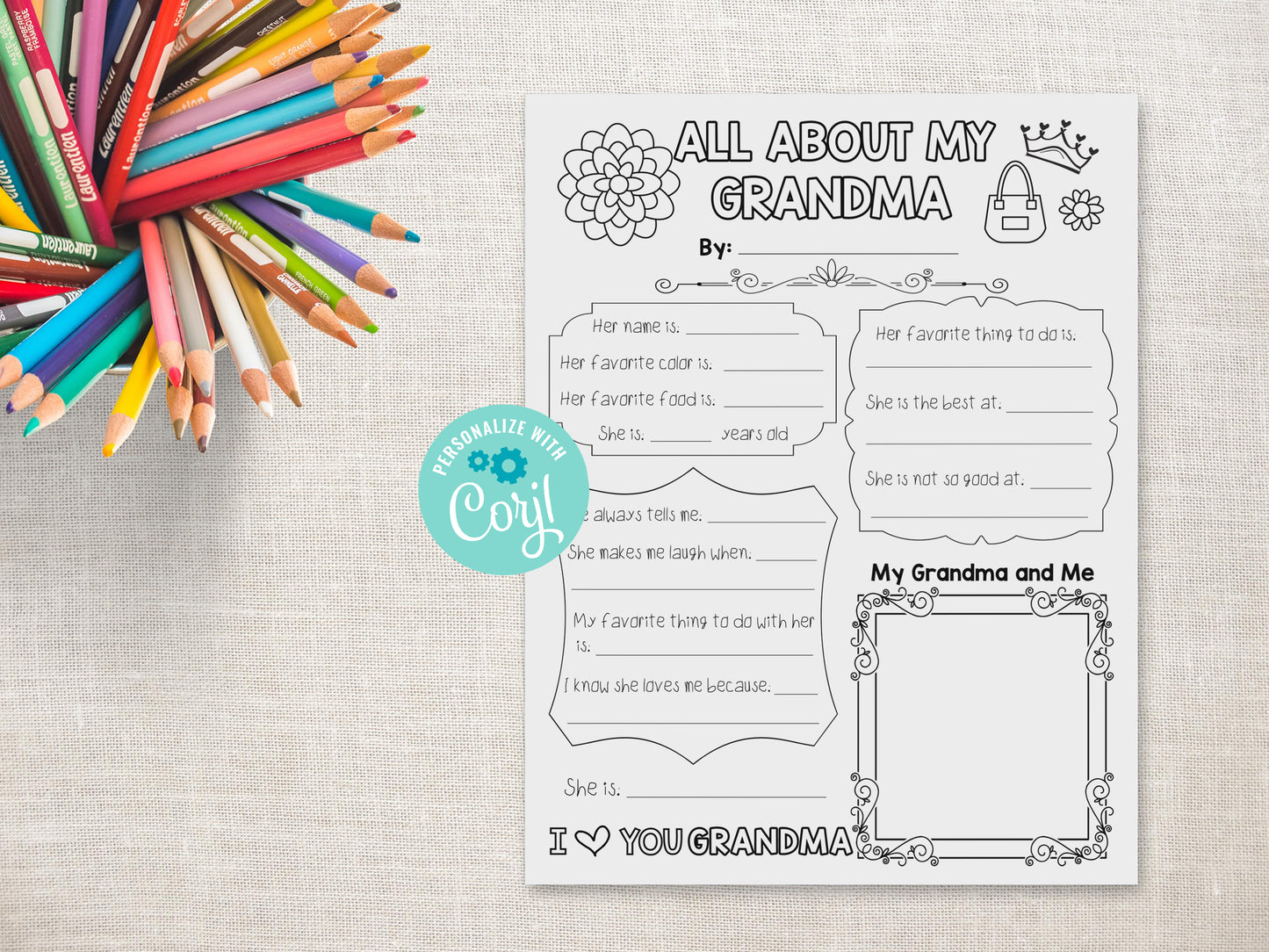 All About my Grandma Printable