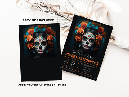 Halloween Dia de los Muertos Party Invitation