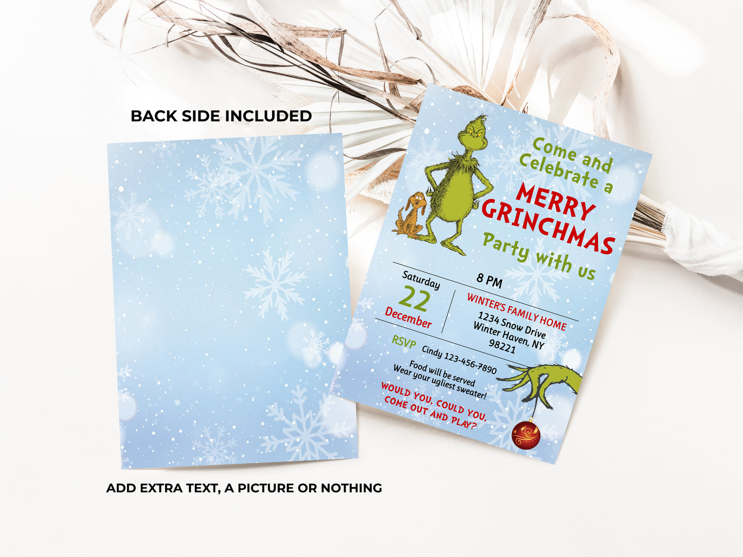 Merry Grinchmas Party Invitation 1