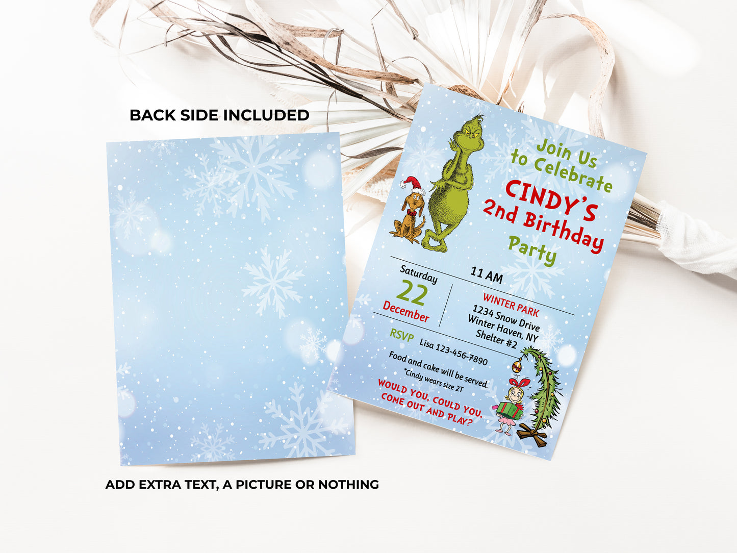 Merry Grinchmas Party Invitation 3