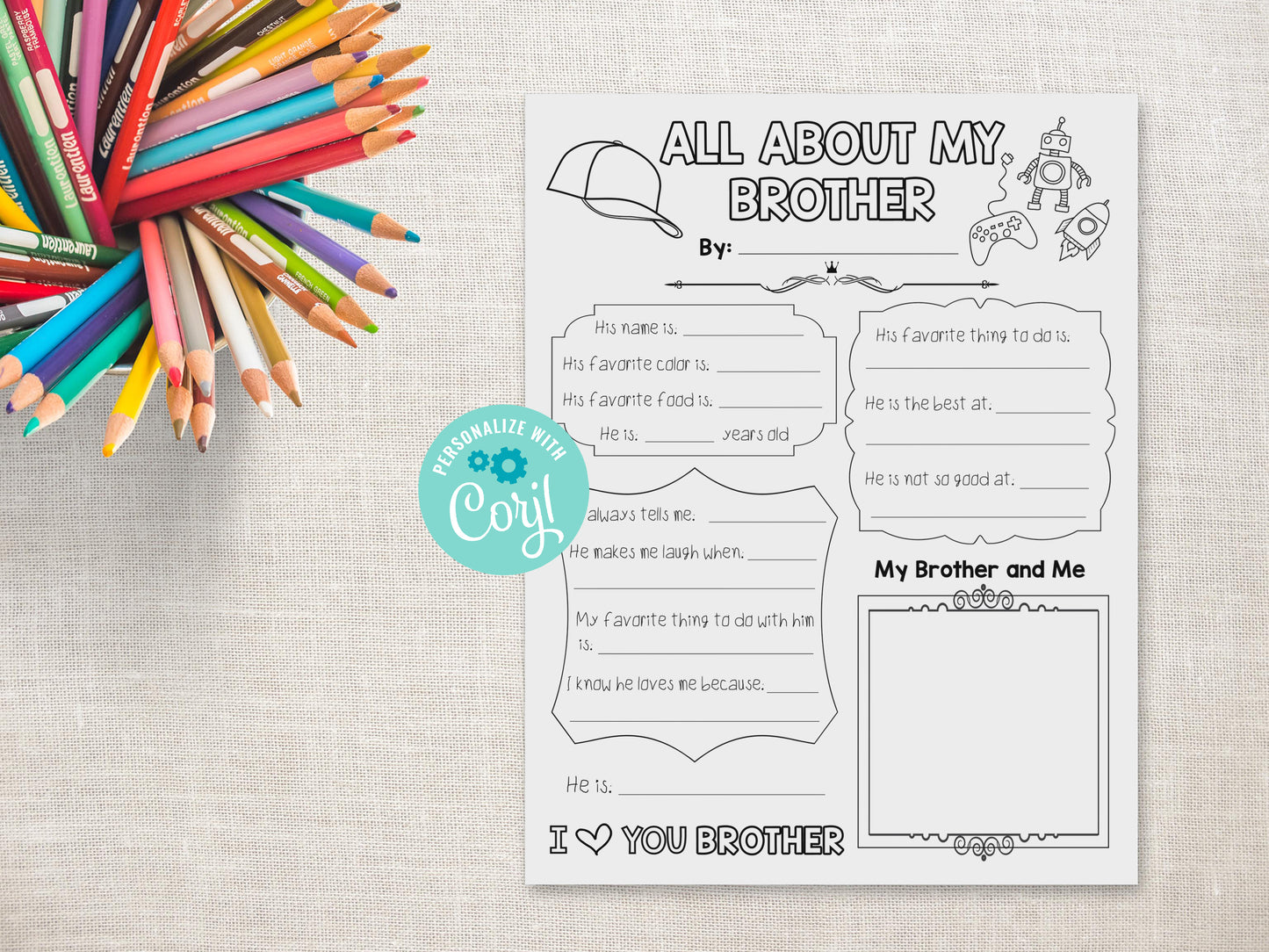 All About my Brother Printable