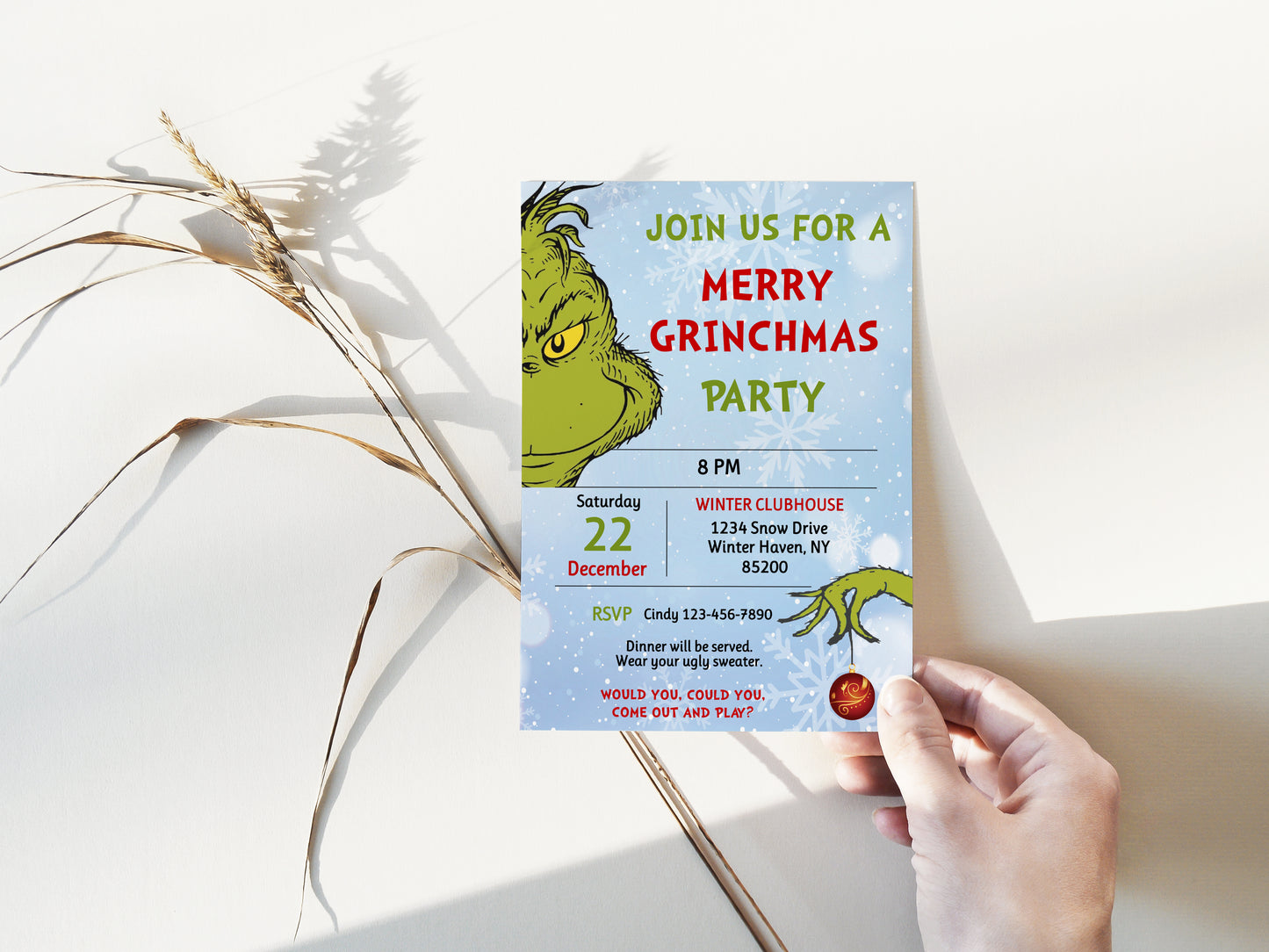 Merry Grinchmas Party Invitation 2