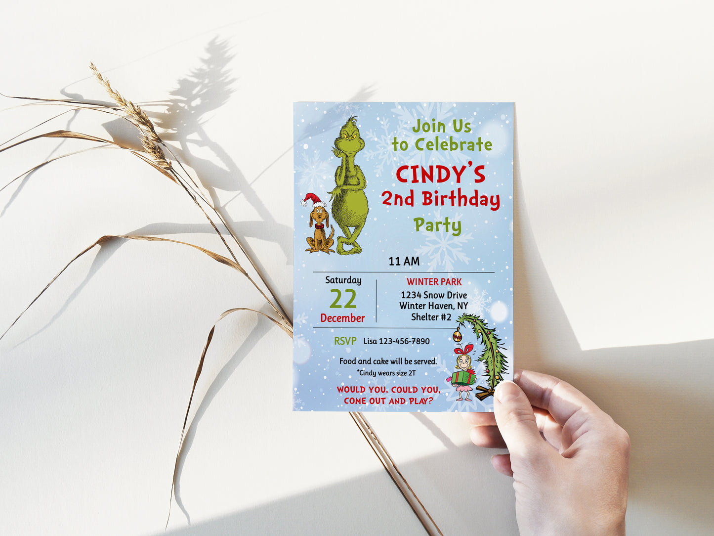 Merry Grinchmas Party Invitation 3