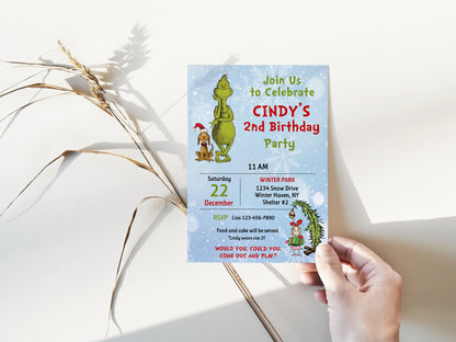 Merry Grinchmas Party Invitation 3