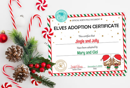 Santa's Official Elves Adoption Certificate