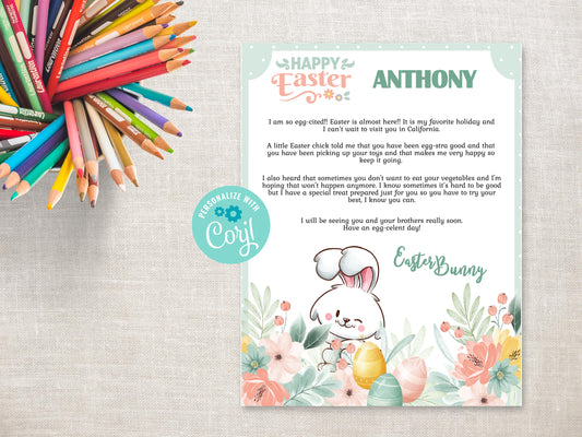 Personalized Letter from the Easter Bunny