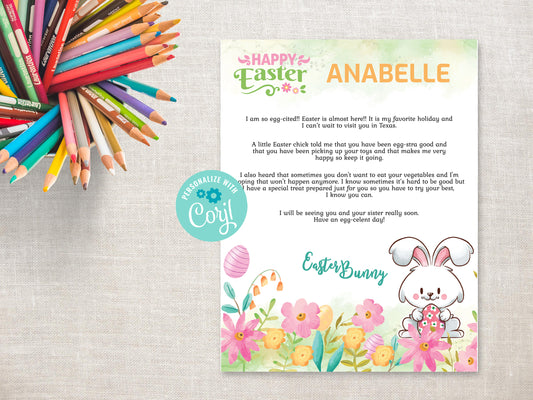 Personalized Letter from the Easter Bunny