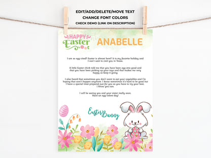 Personalized Letter from the Easter Bunny
