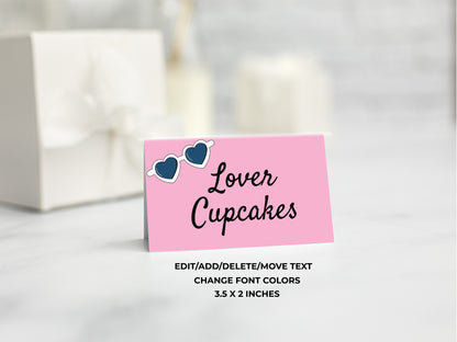 Taylor Swift inspired Food Tent Labels Placecards. 24 different designs.