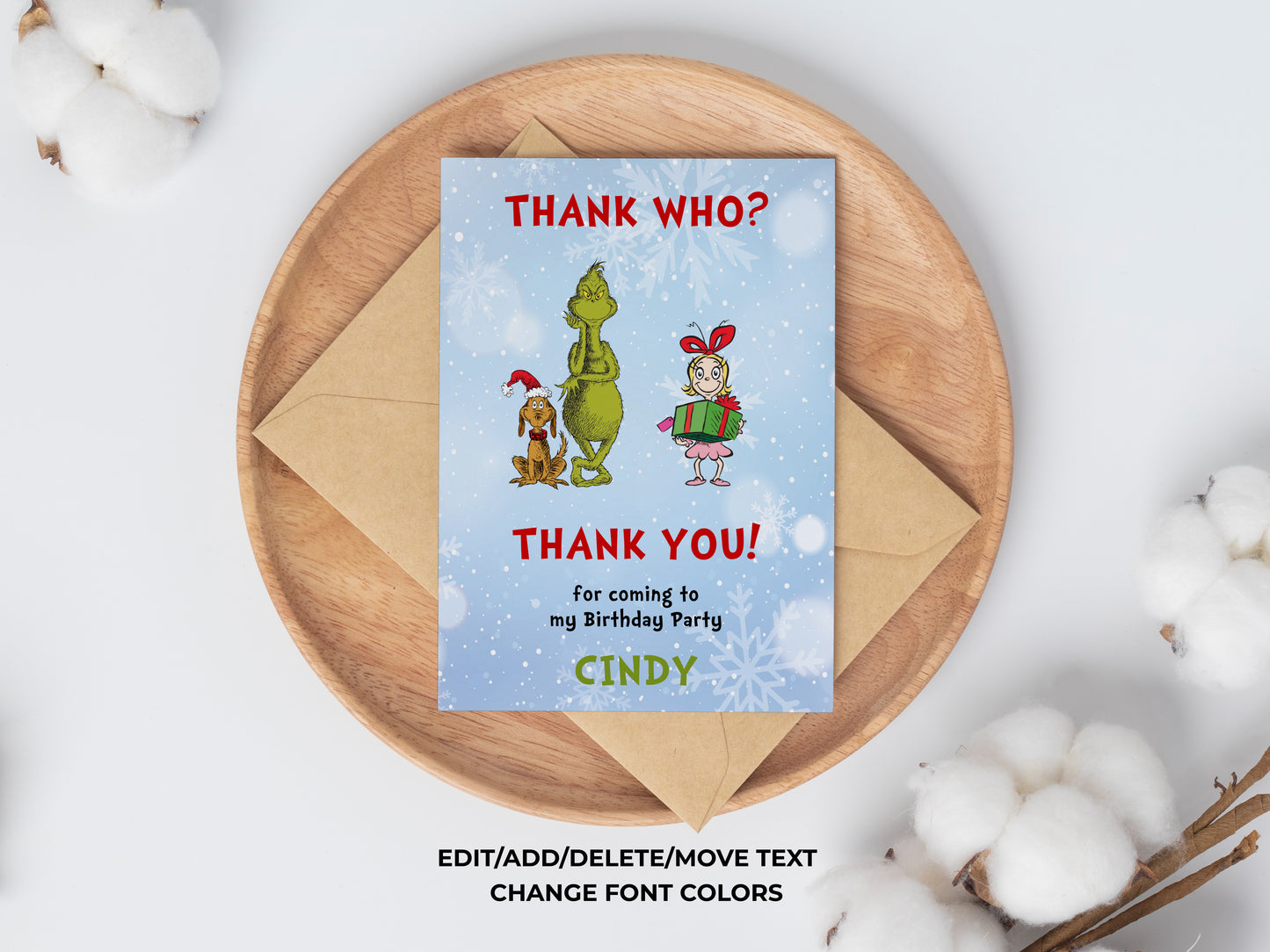 Grinchmas Thank You Cards
