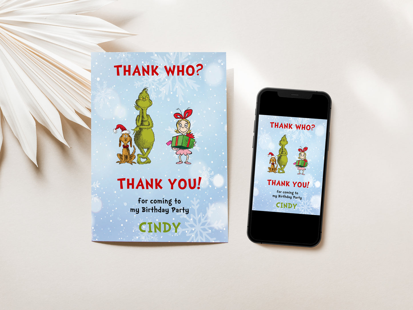 Grinchmas Thank You Cards