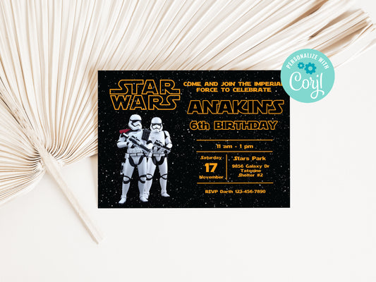 Star Wars Stormtroopers Birthday Party Invitation