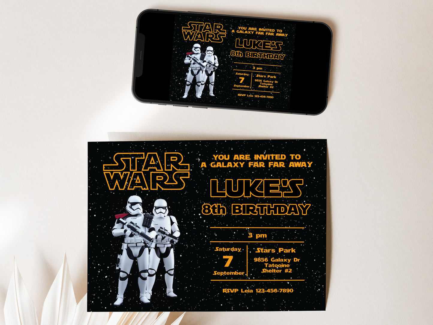Star Wars Stormtroopers Birthday Party Invitation