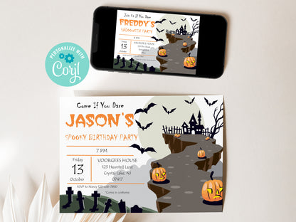 Halloween Haunted House Party Invitation Spooky Party