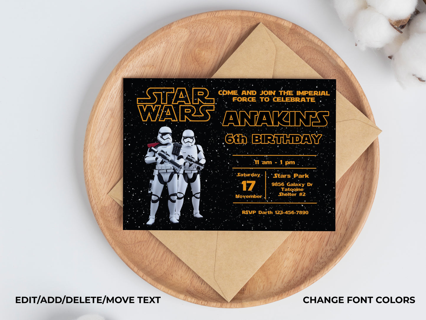 Star Wars Stormtroopers Birthday Party Invitation