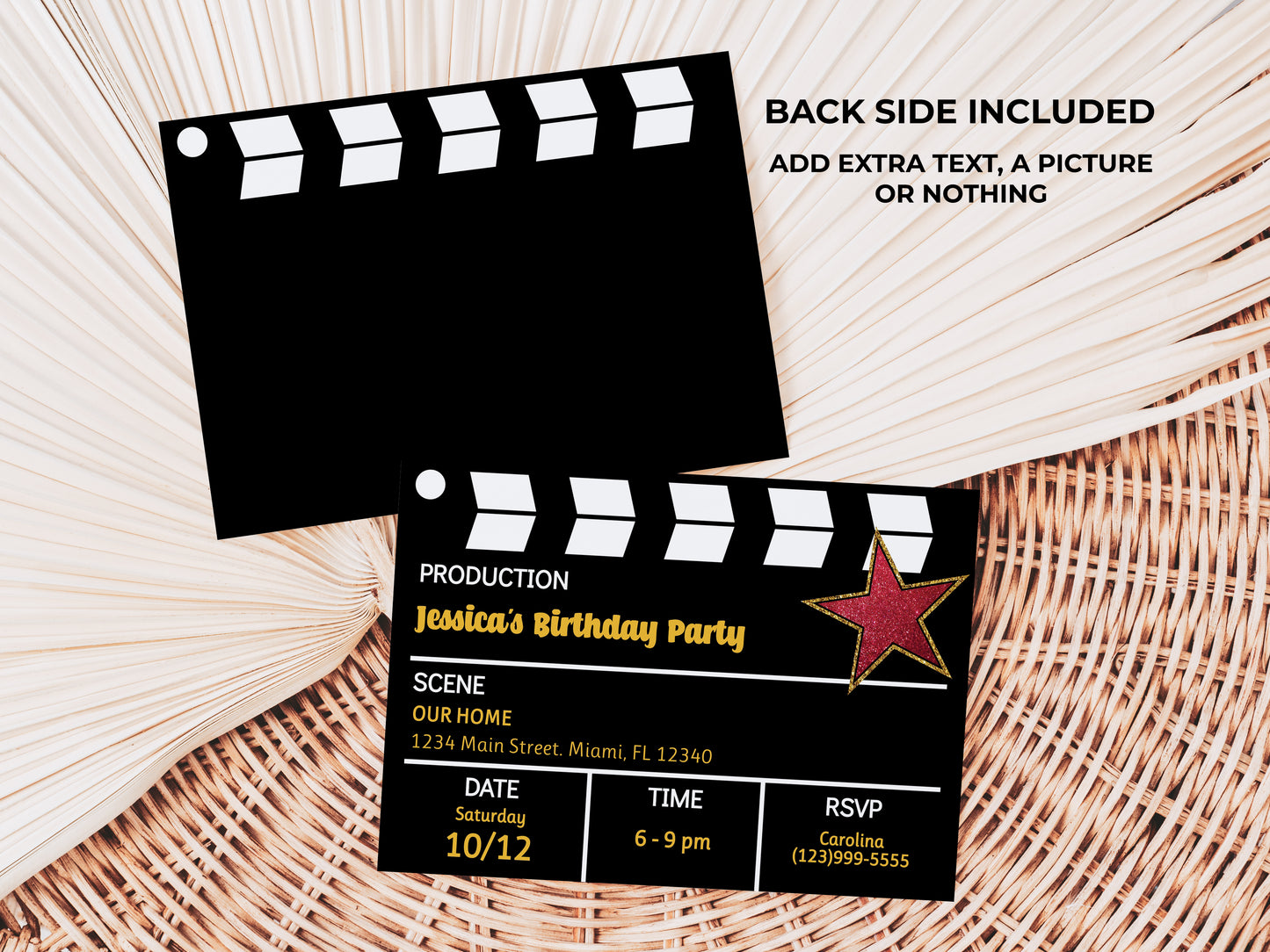 Hollywood Movie Star Party Invitation