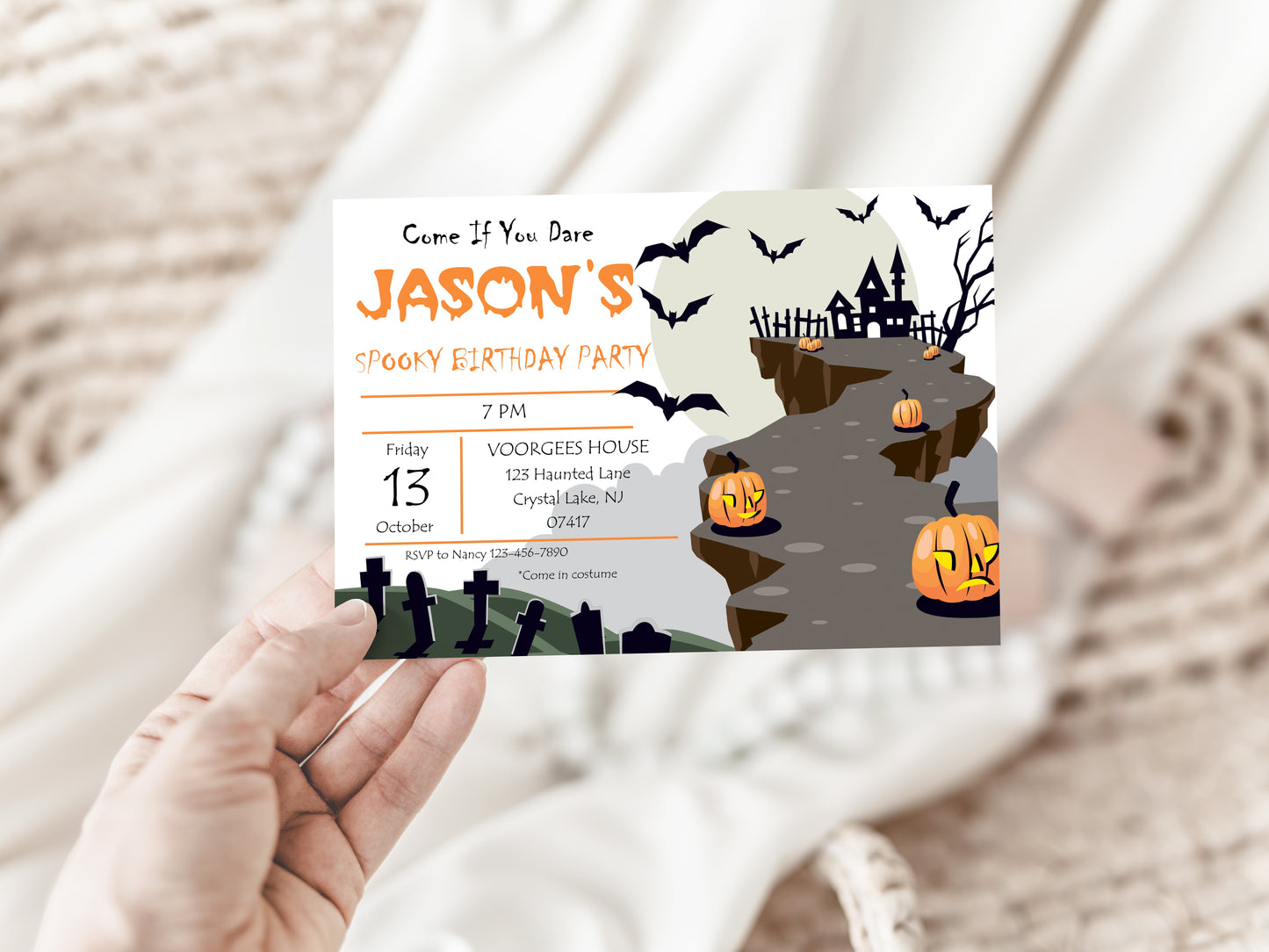 Halloween Haunted House Party Invitation Spooky Party