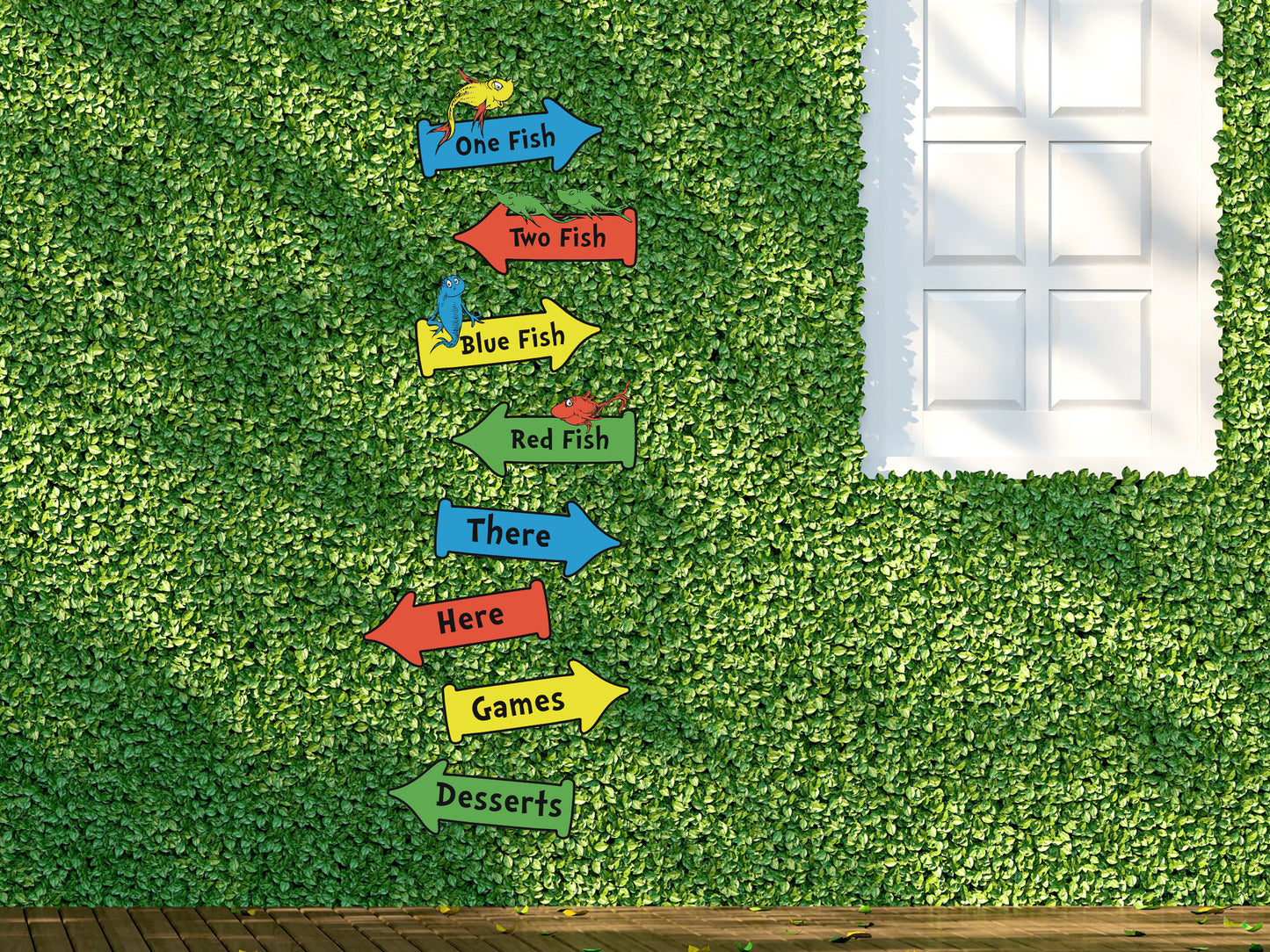 One Fish Two Fish Editable Street Signs Directional Arrows Sign