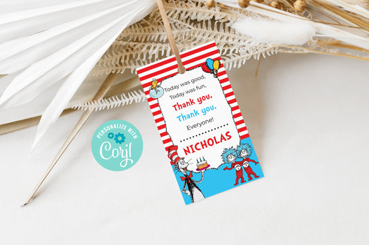 Cat Hat Thank you Tags