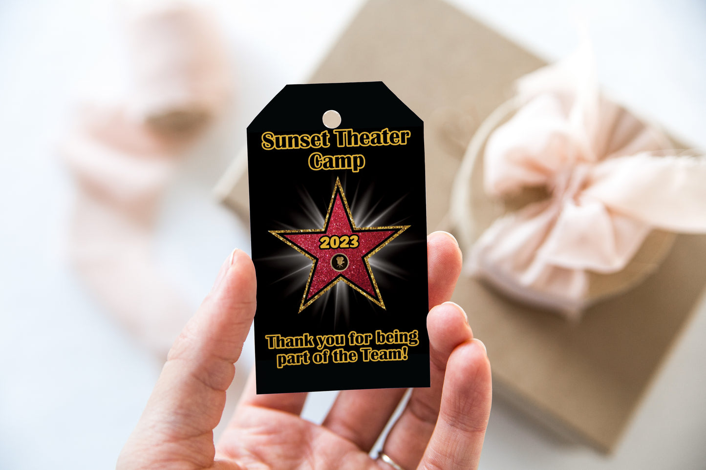 Hollywood Star Thank you Tags