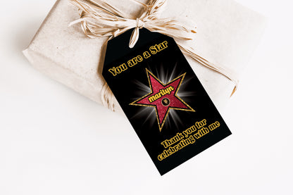 Hollywood Star Thank you Tags