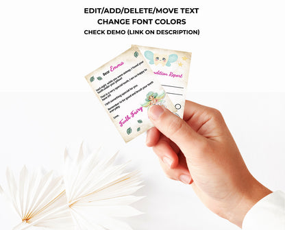 Tooth Fairy Editable Mini Letters and Envelope V7